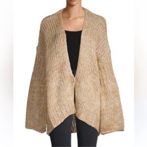 Free People Tan Knit Cardigan
